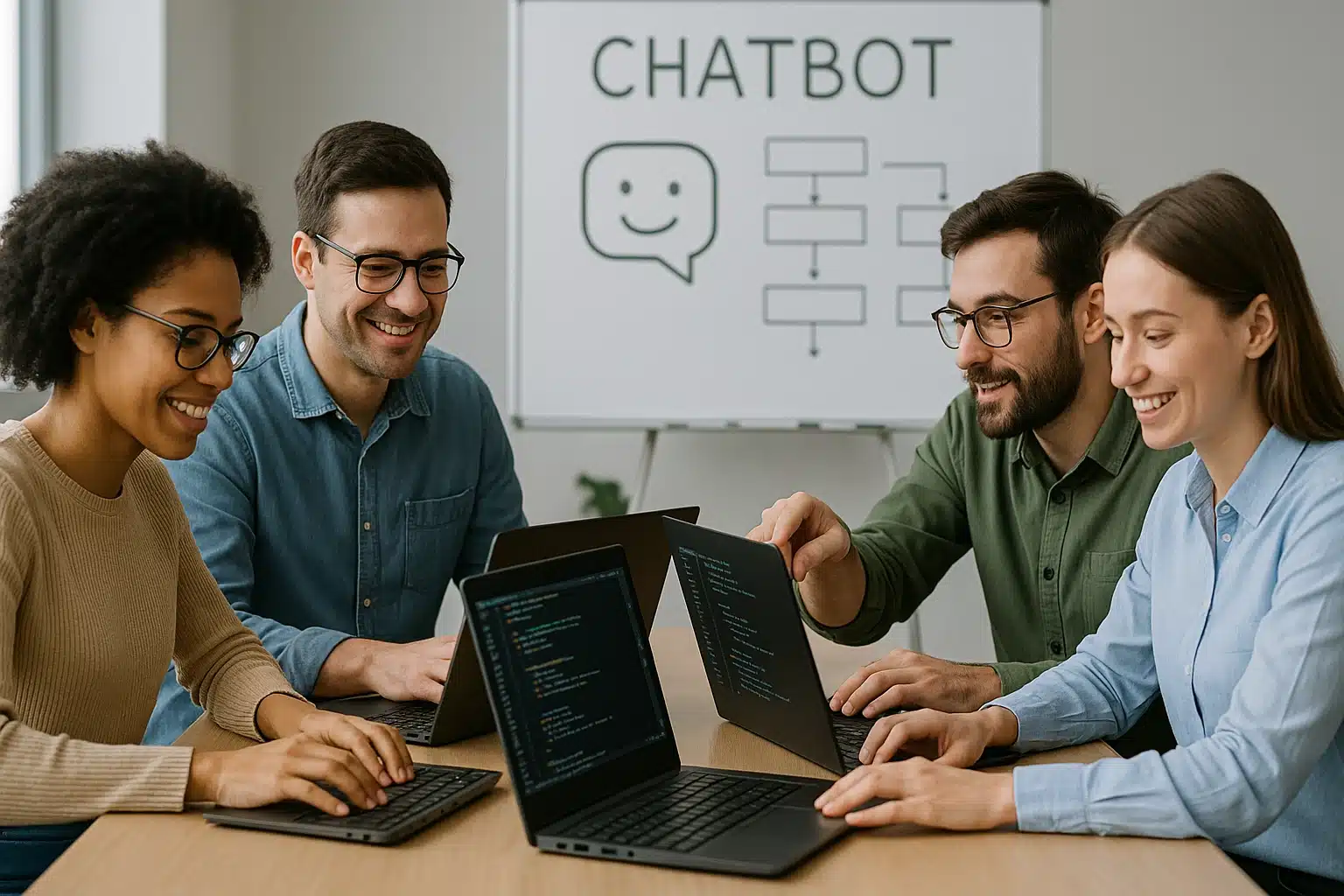 Team Site2Grow projektujący chatboty dla firm