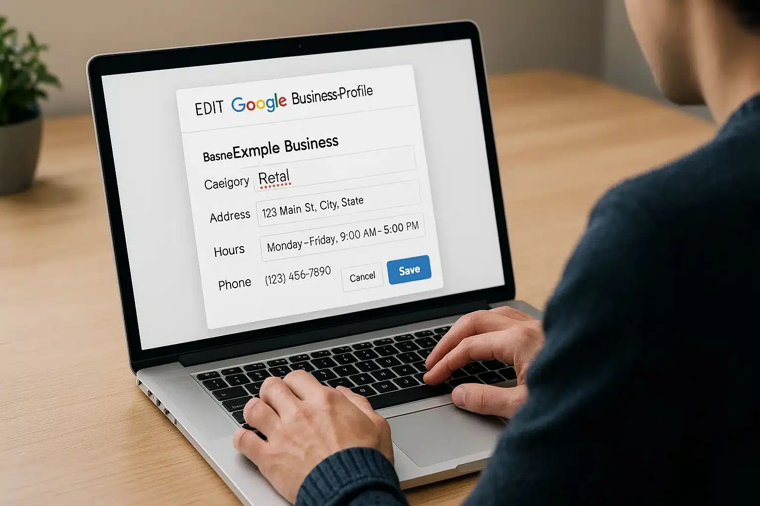 Osoba poprawiająca błędy w wizytówce Google