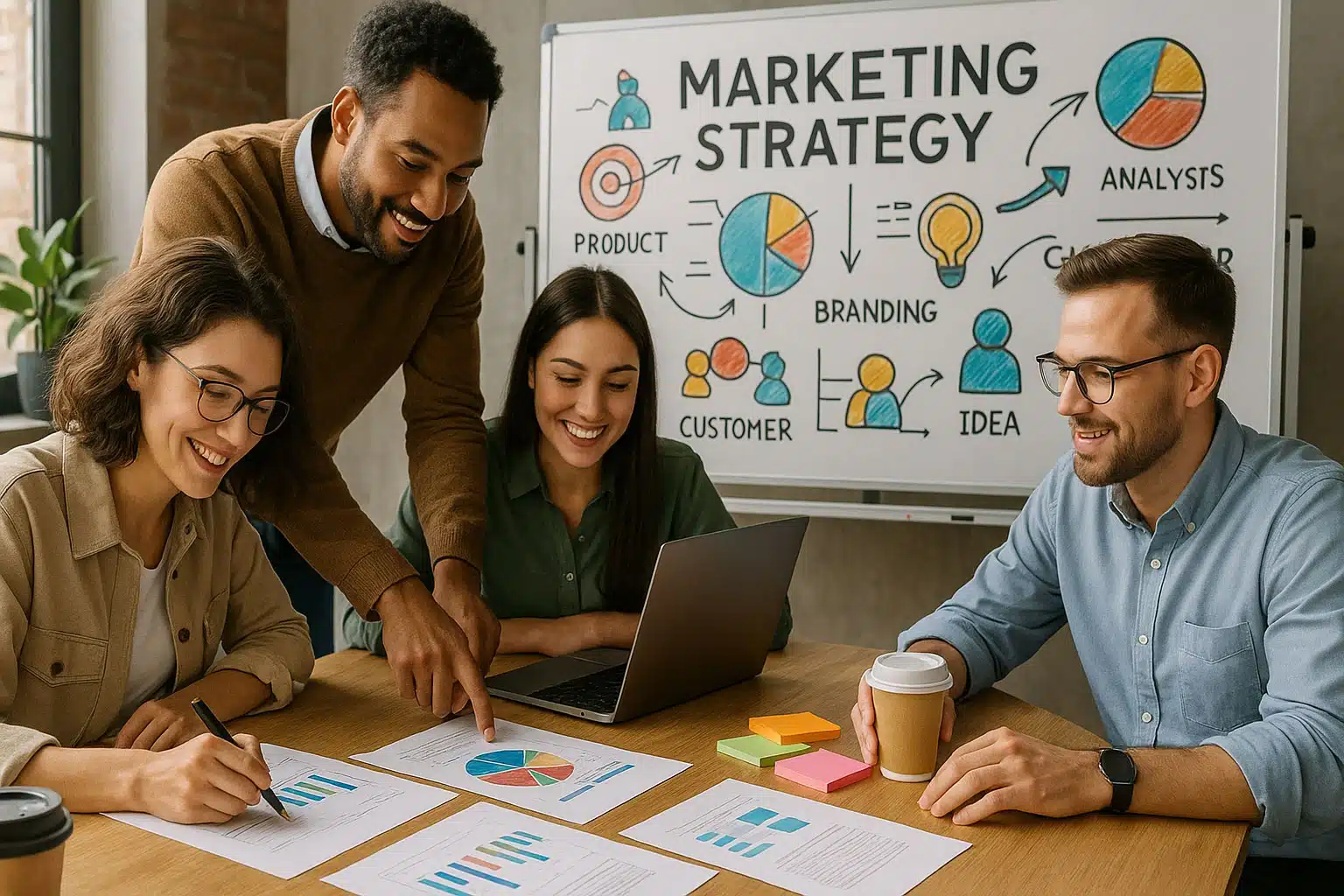 Zespół Site2Grow pracujący nad strategią marketingową