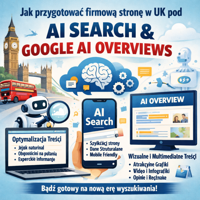 Jak przygotować firmową stronę w UK pod AI Search i Google AI Overviews jak przygotować firmową stronę w uk pod ai search i google ai overviews